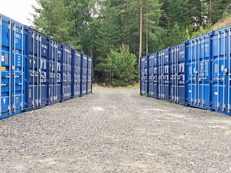 Minilager med lagercontainer Kongsberg