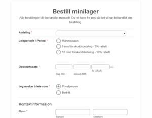 Bestillingsskjema